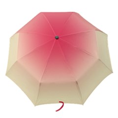 Crimson Red To Cream Yellow Linear Gradient Folding Umbrellas