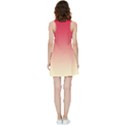 Crimson Red To Cream Yellow Linear Gradient Inside Out Reversible Sleeveless Dress View2