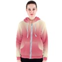 Cream Yellow To Crimson Red Bilinear Gradient Women s Zipper Hoodie View1
