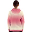 Cream Yellow To Crimson Red Bilinear Gradient Women s Zipper Hoodie View2