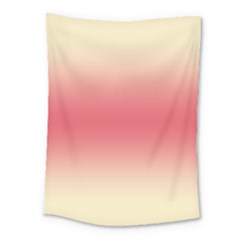 Cream Yellow To Crimson Red Bilinear Gradient Medium Tapestry
