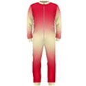 Crimson Red To Cream Yellow Bilinear Gradient OnePiece Jumpsuit (Men) View1