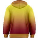 Electric Yellow To Burgundy Red Linear Gradient Kids  Zipper Hoodie Without Drawstring View2