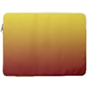 Electric Yellow To Burgundy Red Linear Gradient 17  Vertical Laptop Sleeve Case With Pocket View1