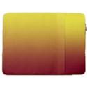 Electric Yellow To Burgundy Red Linear Gradient 17  Vertical Laptop Sleeve Case With Pocket View2