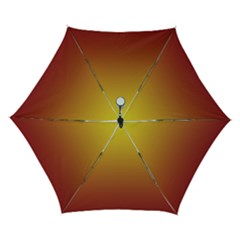 Electric Yellow To Burgundy Red Linear Gradient Automatic Folding Umbrella With Case (small)