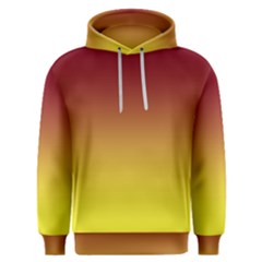 Burgundy Red To Electric Yellow Linear Gradient Men s Overhead Hoodie