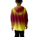 Electric Yellow To Burgundy Red Bilinear Gradient Kids  Hooded Windbreaker View2