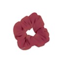 Electric Yellow To Burgundy Red Bilinear Gradient Velvet Scrunchie View1