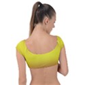 Burgundy Red To Electric Yellow Bilinear Gradient Cap Sleeve Ring Bikini Top View2