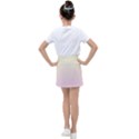 Cream Yellow To Pink Lace Linear Gradient Kids  Tennis Skirt View2