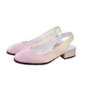 Cream Yellow To Pink Lace Linear Gradient Women s Classic Slingback Heels View2