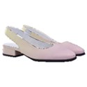 Cream Yellow To Pink Lace Linear Gradient Women s Classic Slingback Heels View3