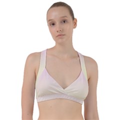 Pink Lace To Cream Yellow Linear Gradient Sweetheart Sports Bra
