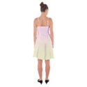 Pink Lace To Cream Yellow Linear Gradient Ruffle Detail Chiffon Dress View2