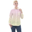 Pink Lace To Cream Yellow Linear Gradient Women s Long Sleeve Pocket Shirt View1