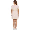 Pink Lace To Cream Yellow Linear Gradient Tiered Short Sleeve Babydoll Dress View4