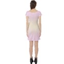 Pink Lace To Cream Yellow Bilinear Gradient Short Sleeve Skater Dress View2