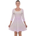 Pink Lace To Cream Yellow Bilinear Gradient Quarter Sleeve Skater Dress View1
