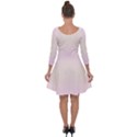 Pink Lace To Cream Yellow Bilinear Gradient Quarter Sleeve Skater Dress View2