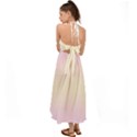 Pink Lace To Cream Yellow Bilinear Gradient Halter Tie Back Dress  View2