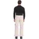 Pink Lace To Cream Yellow Bilinear Gradient Men s Side Zip Front Pouch Ski And Snowboard Bib Pants	 View4