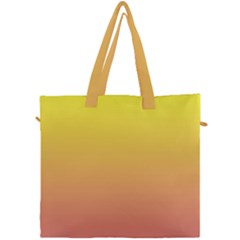 Electric Yellow To Coral Pink Linear Gradient Canvas Travel Bag