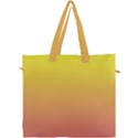 Electric Yellow To Coral Pink Linear Gradient Canvas Travel Bag View1
