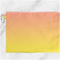 Coral Pink To Electric Yellow Linear Gradient Canvas Cosmetic Bag (XXXL) View1