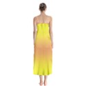 Electric Yellow To Coral Pink Bilinear Gradient Button Up Chiffon Maxi Dress View2