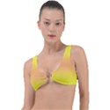 Electric Yellow To Coral Pink Bilinear Gradient Ring Detail Bikini Top View1