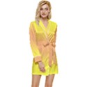 Electric Yellow To Coral Pink Bilinear Gradient Long Sleeve Satin Robe View1