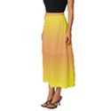 Electric Yellow To Coral Pink Bilinear Gradient Classic Midi Chiffon Skirt View2