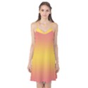 Coral Pink To Electric Yellow Bilinear Gradient Camis Nightgown  View1
