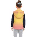 Coral Pink To Electric Yellow Bilinear Gradient Kids  Hooded Puffer Vest View2