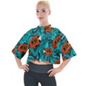 Flame Swirls Mock Neck T-Shirt View1