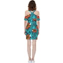 Flame Swirls Shoulder Frill Bodycon Summer Dress View4