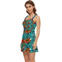 Flame Swirls Ruffle Edge Bra Cup Chiffon Mini Dress View2