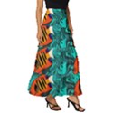 Flame Swirls Tiered Ruffle Maxi Skirt View3