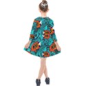 Flame Swirls Kids  Quarter Sleeve Shirt Dress View2