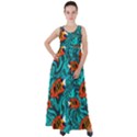 Flame Swirls Empire Waist Velour Maxi Dress View1