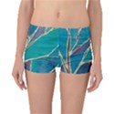 Aqua Batik, Abstract, Colorful Boyleg Bikini Bottoms View1