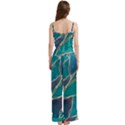 Aqua Batik, Abstract, Colorful Spaghetti Top Long Pants Satin Pajamas Set View4