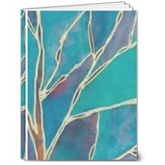 Aqua Batik, Abstract, Colorful 6  X 8  Hardcover Notebook