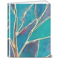Aqua Batik, Abstract, Colorful 7  X 9  Hardcover Notebook