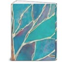 Aqua Batik, Abstract, Colorful 7  x 9  Hardcover Notebook View2