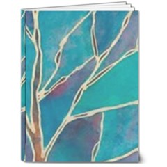 Aqua Batik, Abstract, Colorful 6  X 8  Hardcover Notebook
