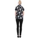 Jack Print, White, Before, Plain, Black, Simple, Christmas Women s Button Up Vest View2