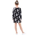 Jack Print, White, Before, Plain, Black, Simple, Christmas Kids  Long Sleeve Dress View2