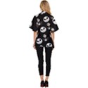 Jack Print, White, Before, Plain, Black, Simple, Christmas Women s Batwing Button Up Shirt View4